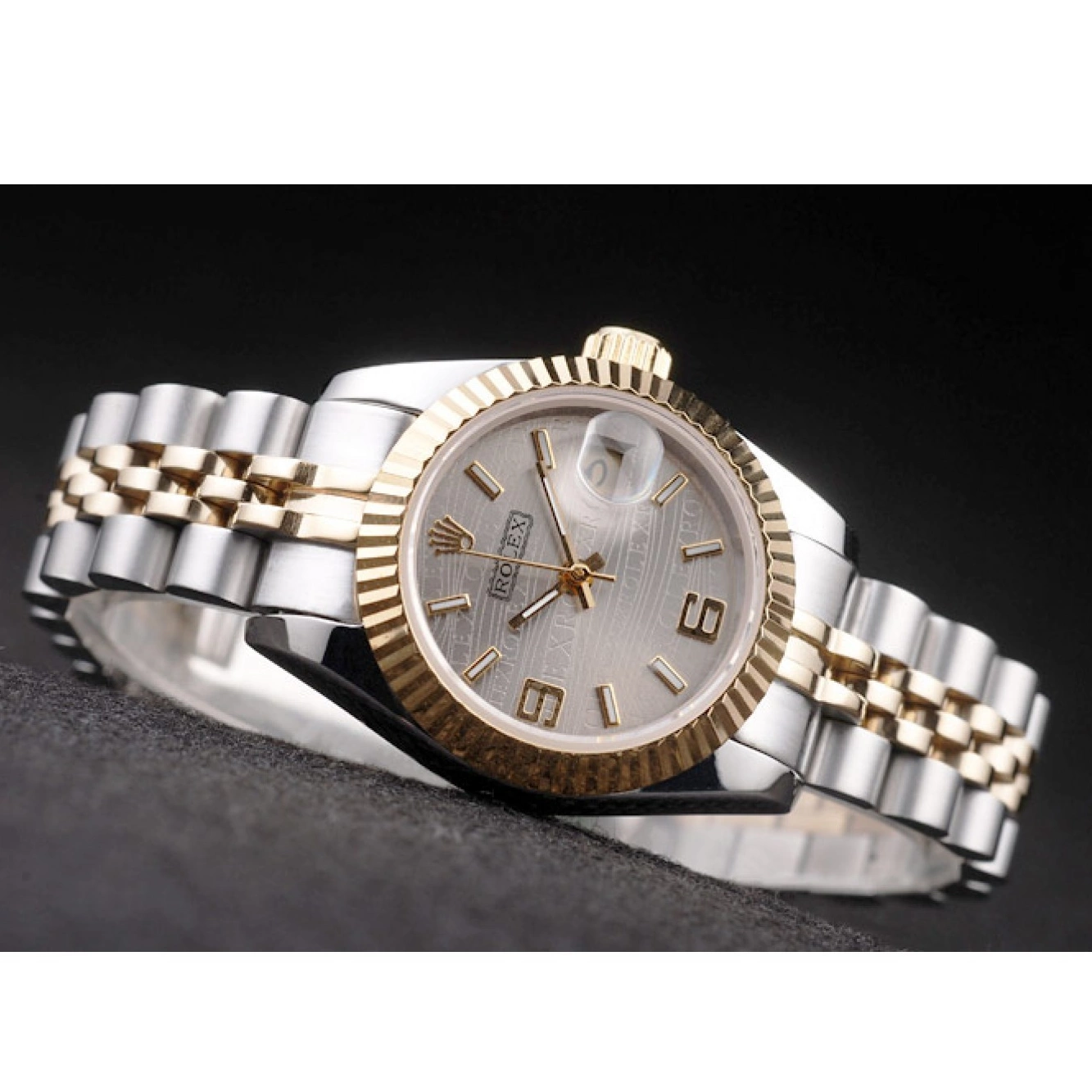 Aaa replica watch Datejust Steel 98078 Tone Plated Stainless Rolex Yellow Two Gold 0814